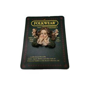 Boyds Bears & Friends Folkwear Angel Pin 2671 Wearable Folk Art Collectible